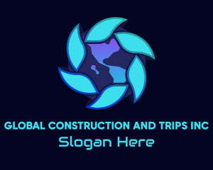 Global Weather Tech Company logo design