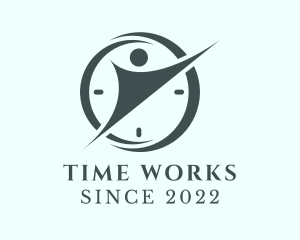 Time - Fitness Time Clock logo design