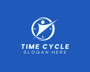 Fitness Time Clock logo design