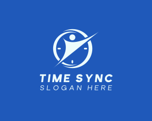 Fitness Time Clock logo design