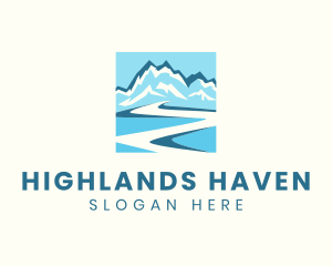 Highlands - Blue Mountain River logo design
