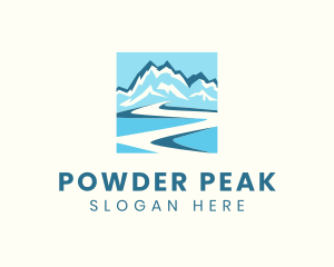 Ski - Blue Mountain River logo design