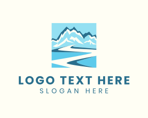 Ski - Blue Mountain River logo design