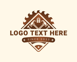 Woodwork - Sawmill House Hammer logo design