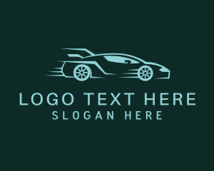 Drive - Race Car Automotive logo design