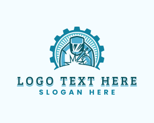 Helmet - Cog Welding Mechanic logo design