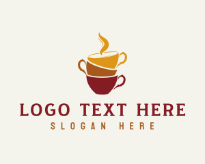Tea Shop - Cup Stack Cafe logo design