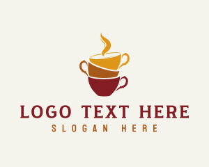 Tea - Cup Stack Cafe logo design