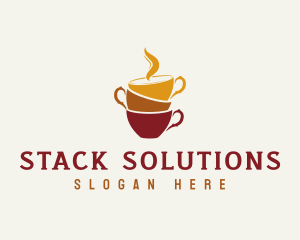 Stack - Cup Stack Cafe logo design