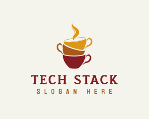 Stack - Cup Stack Cafe logo design