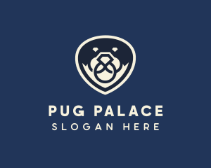 Pug - Diamond Ring Dog logo design