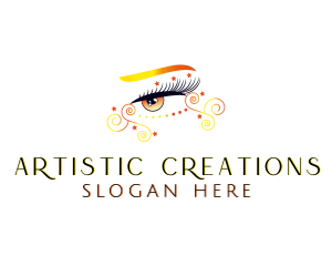 Makeup Artist Eyelash logo design