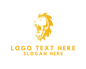 Gamer - Gold Lion Roar logo design