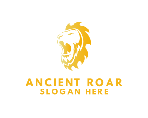 Gold Lion Roar logo design