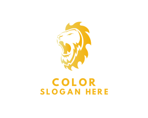 Golden - Gold Lion Roar logo design