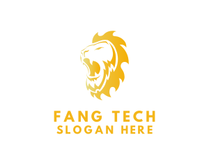 Fang - Gold Lion Roar logo design