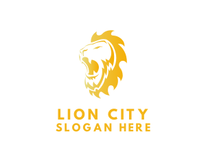 Gold Lion Roar logo design