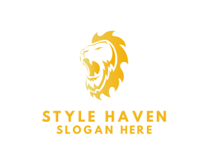 Fortune - Gold Lion Roar logo design