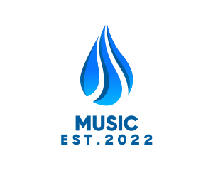 Fluid - Rain Water Drop logo design