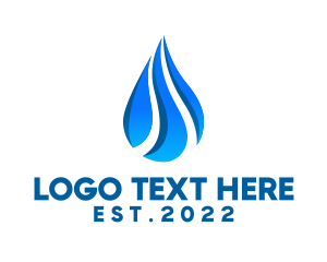 Water Supplier - Rain Water Drop logo design