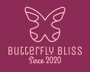 Butterfly - Minimalist Pink Butterfly logo design