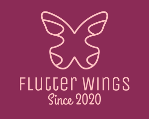 Butterfly - Minimalist Pink Butterfly logo design