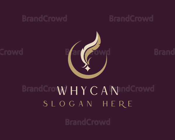 Feather Calligraphy Quill Logo