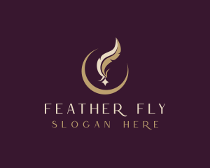 Feather Calligraphy Quill logo design