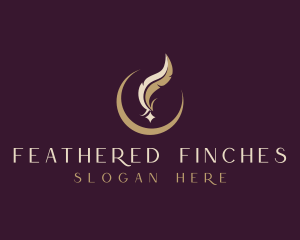 Feather Calligraphy Quill logo design