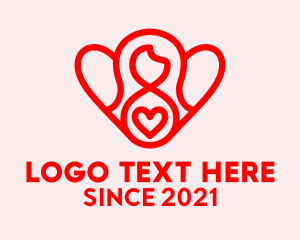 Social Service - Red Woman Foundation logo design