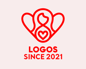 Female - Red Woman Foundation logo design