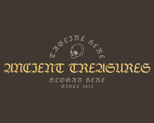 Skull Gothic Business logo design