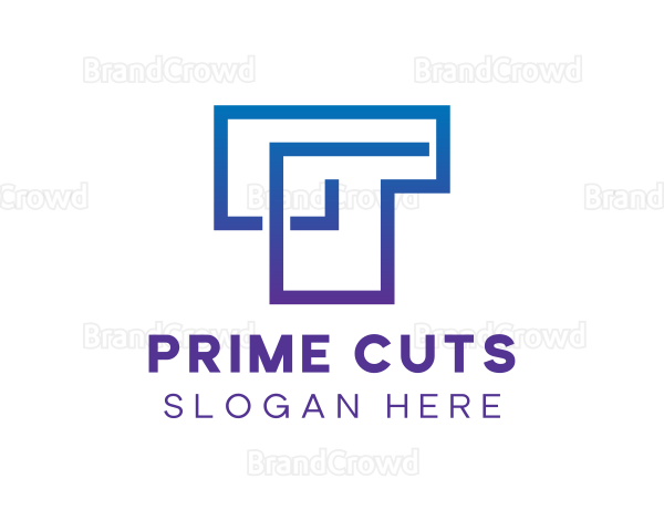 Geometric T Outline Logo