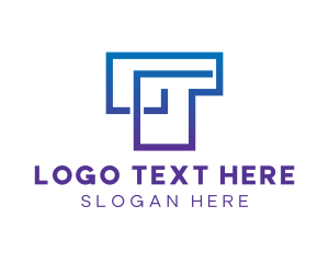 Geometric T Outline Logo