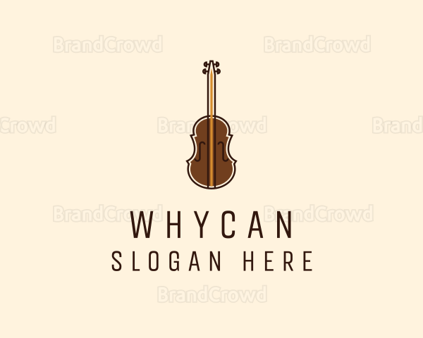 Violin Music Instrument Logo