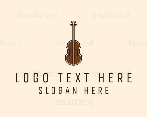 Violin Music Instrument Logo