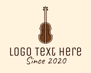Classical - Brown Violin Music Shool logo design