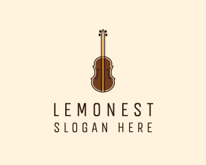 Violin Music Instrument Logo