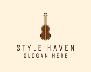 Violin Music Instrument Logo