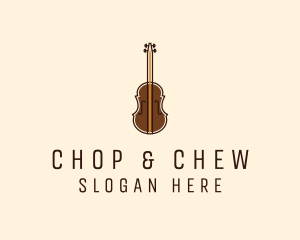 Violin Music Instrument Logo