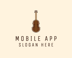 Violin Music Instrument Logo