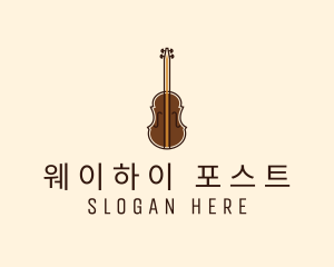 Violin Music Instrument logo design