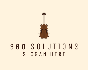 Violin Music Instrument logo design