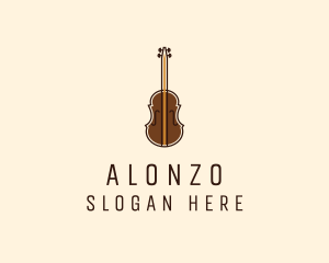 Violin Music Instrument logo design