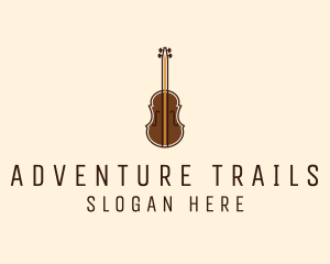 Violin Music Instrument logo design