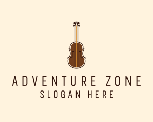 Violin Music Instrument logo design