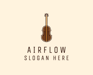 Violin Music Instrument logo design