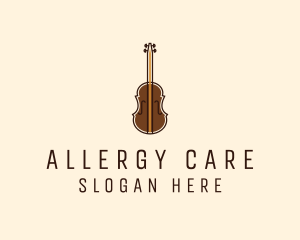 Violin Music Instrument logo design