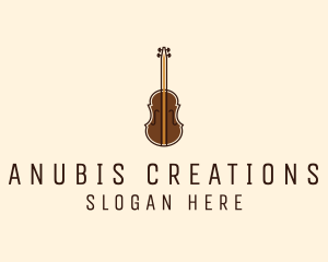 Violin Music Instrument logo design