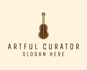 Violin Music Instrument logo design